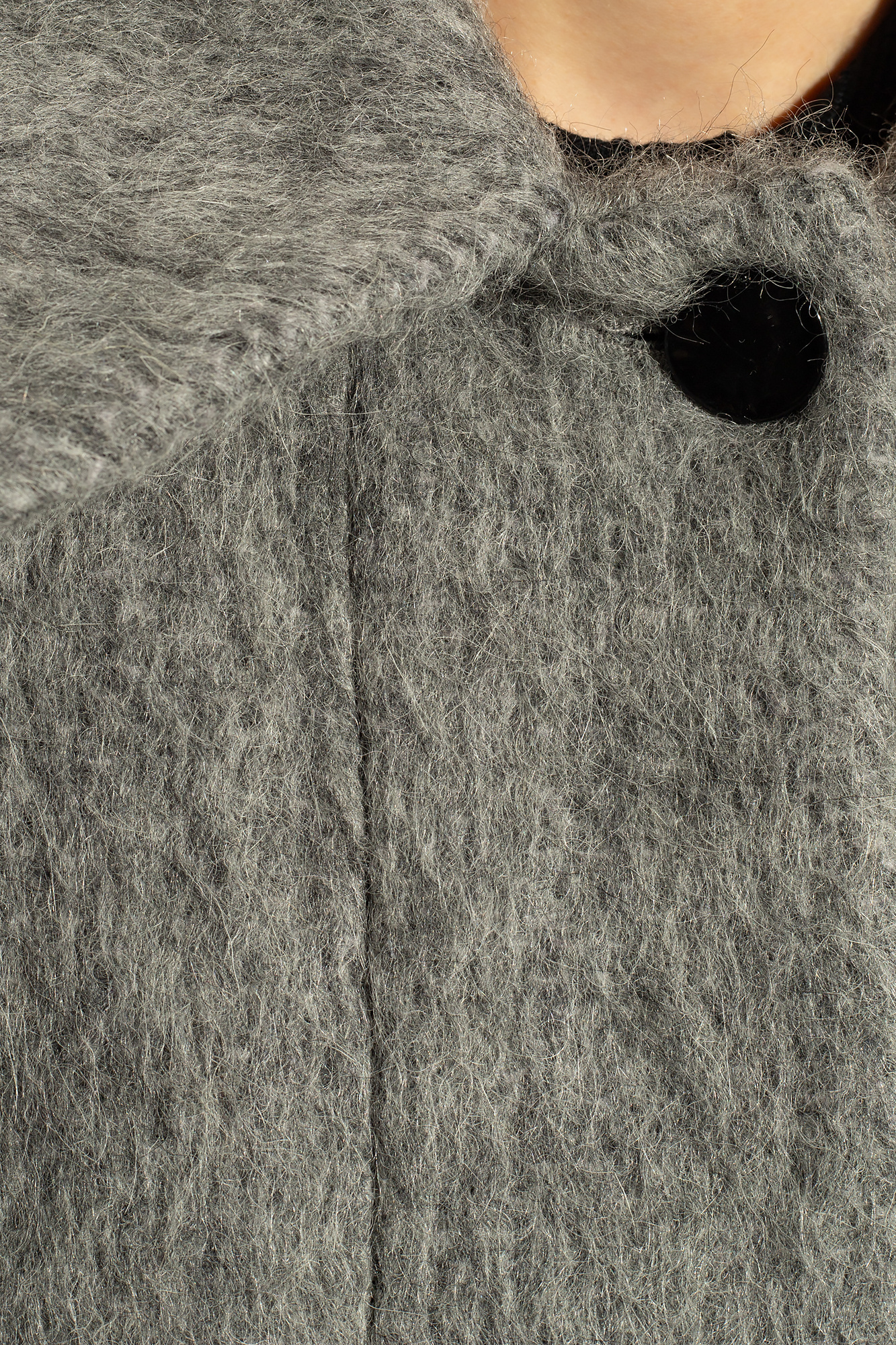 Grey Single-breasted coat Ganni - SchaferandweinerShops GB Grey Single-breasted coat Ganni - SchaferandweinerShops GB